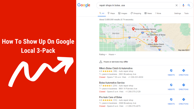 How To Show Up On Google Local 3-Pack for your Auto Repair Shop
